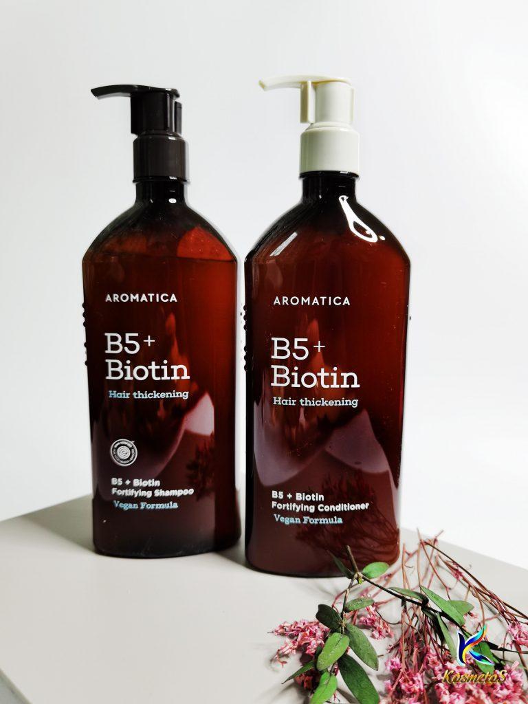 Bezsilikonowy szampon wzmacniający i odżywka z biotyną AROMATICA B5+Biotin Fortifying Shampoo and Conditioner 2
