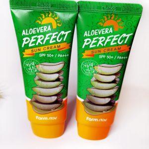 Krem przeciwsłoneczny z aloesem FarmStay Aloevera Perfect Sun Cream SPF50+/PA+++ 1