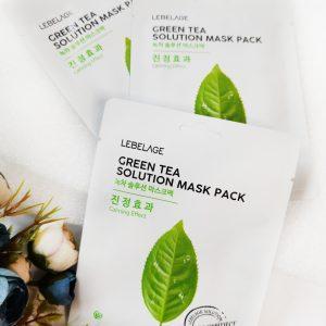 Kojąca maska z zielonej herbaty Lebelage Green Tea Solution Mask 3