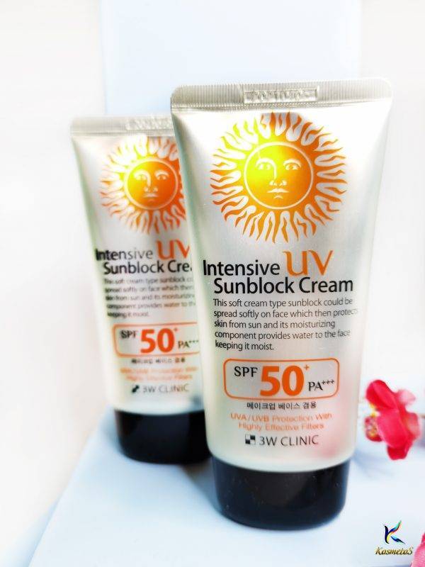 Intensywny Krem do twarzy z maksymalną ochroną przeciwsłoneczną 3W Clinic Intensive UV Sun Block Cream 2