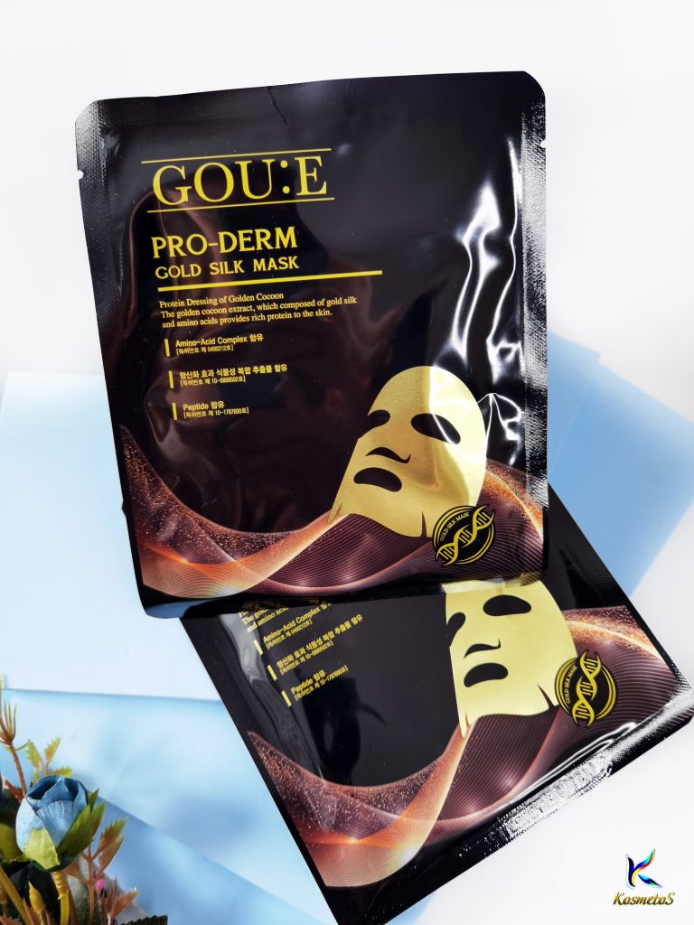 Maska z proteinami złotych kokonów jedwabnika GOU E Pro-Derm Gold Silk Mask 3