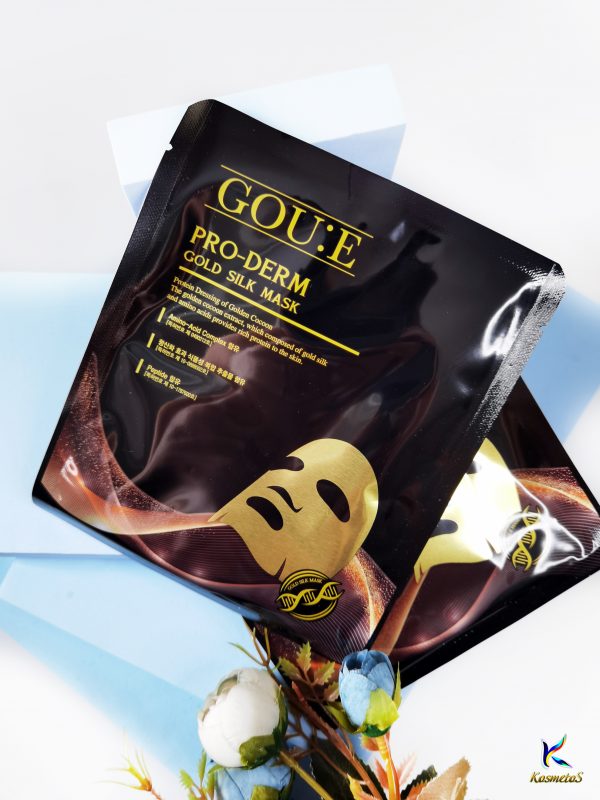 Maska z proteinami złotych kokonów jedwabnika GOU E Pro-Derm Gold Silk Mask 4