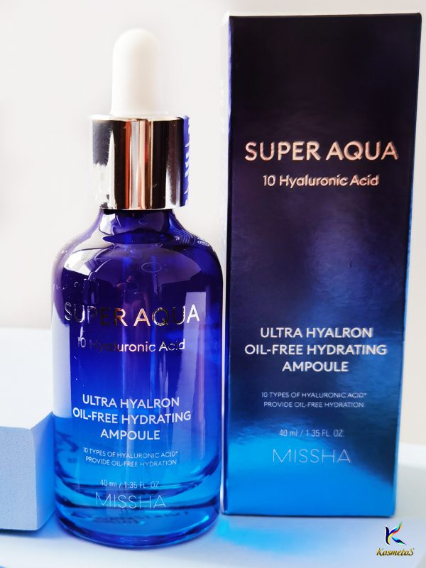 Serum nawilżające z 10 rodzajami kwasu hialuronowego Missha Super Aqua Ultra Hyalron Oil-Free Hydrating Ampoule 4