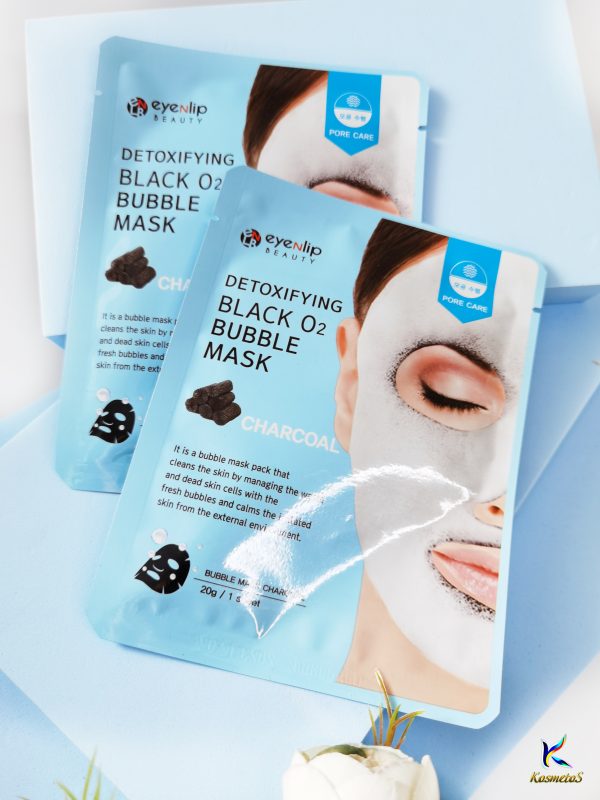 Maseczka Eyenlip Detoxifying Black O2 Bubble Mask Charcoal 1