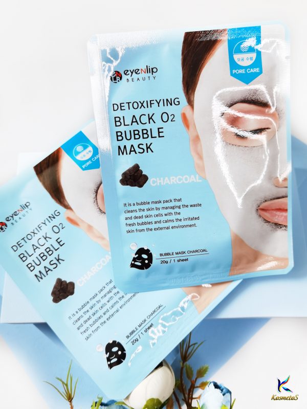 Maseczka Eyenlip Detoxifying Black O2 Bubble Mask Charcoal 2
