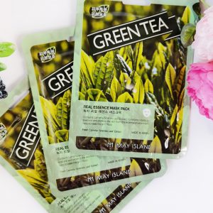 May Island Green Tea Real Essence Mask Pack 3