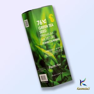 Pianka do twarzy FarmStay Green Tea Seed Premium Moisture Foam Cleansing 100ml 2