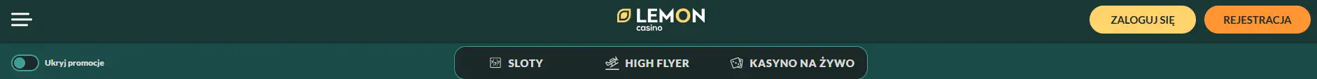 Lemon Casino – przycisk rejestracji